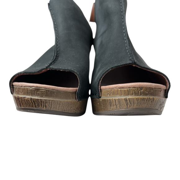 DANSKO Reggie Peep Toe Slingback Sandal in Black Milled Nubuck Womens Size EU 40 - Picture 7 of 14